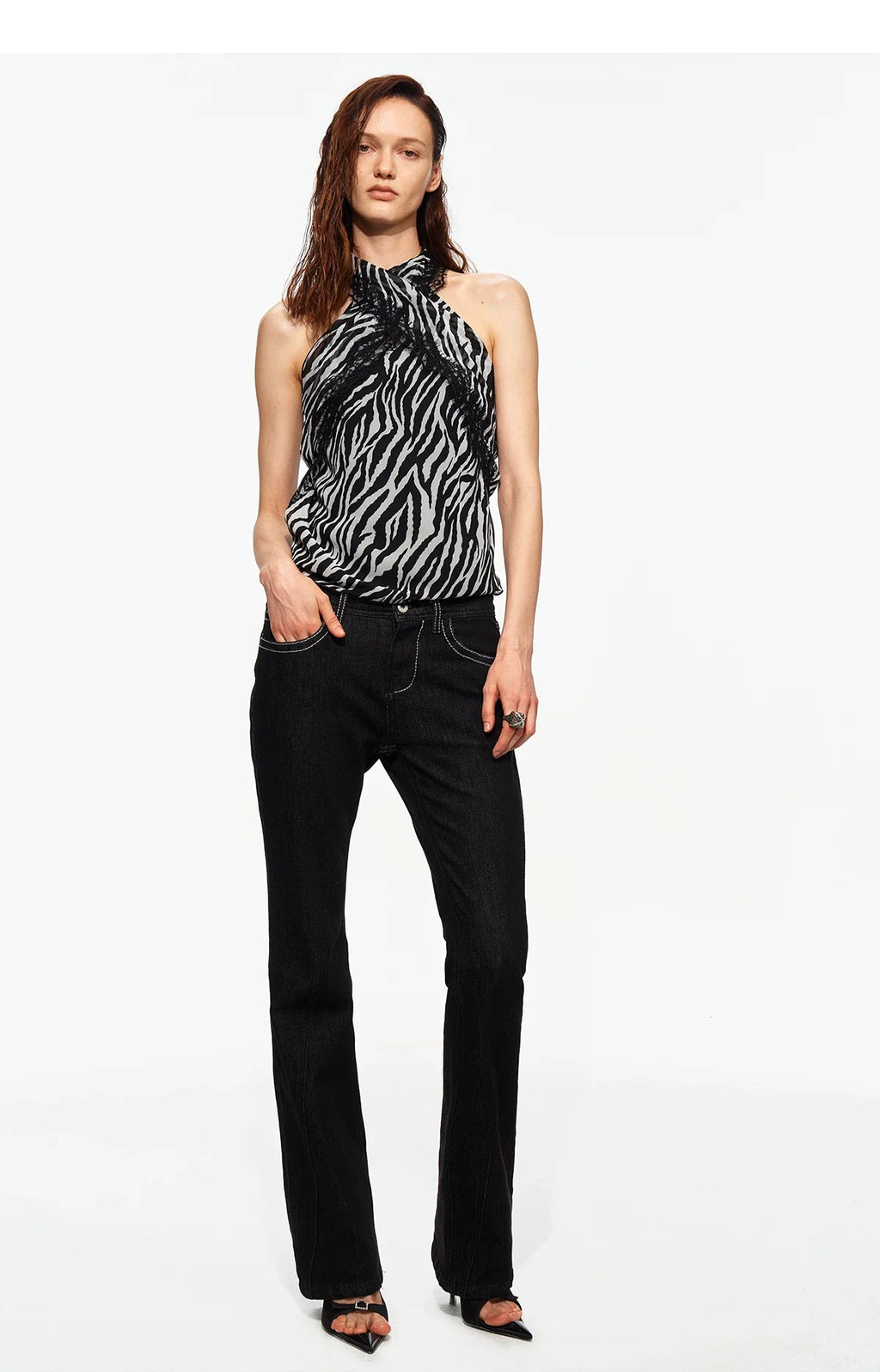 Sheer Halter Chiffon Cami