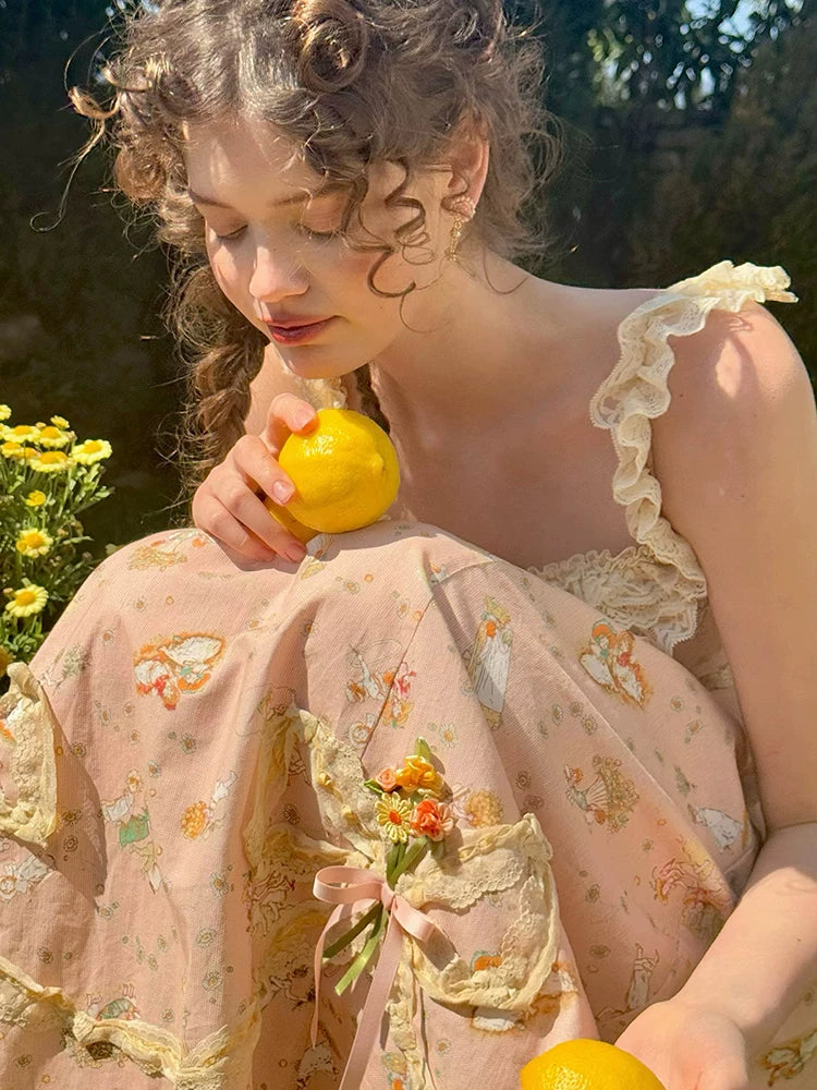Daisy Kite French Vintage Floral Lace Dress