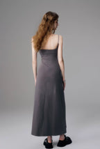 Minimal Long Knit Slip Maxi Dress