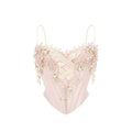 French Ballet Satin Corset Top & Skirt Set