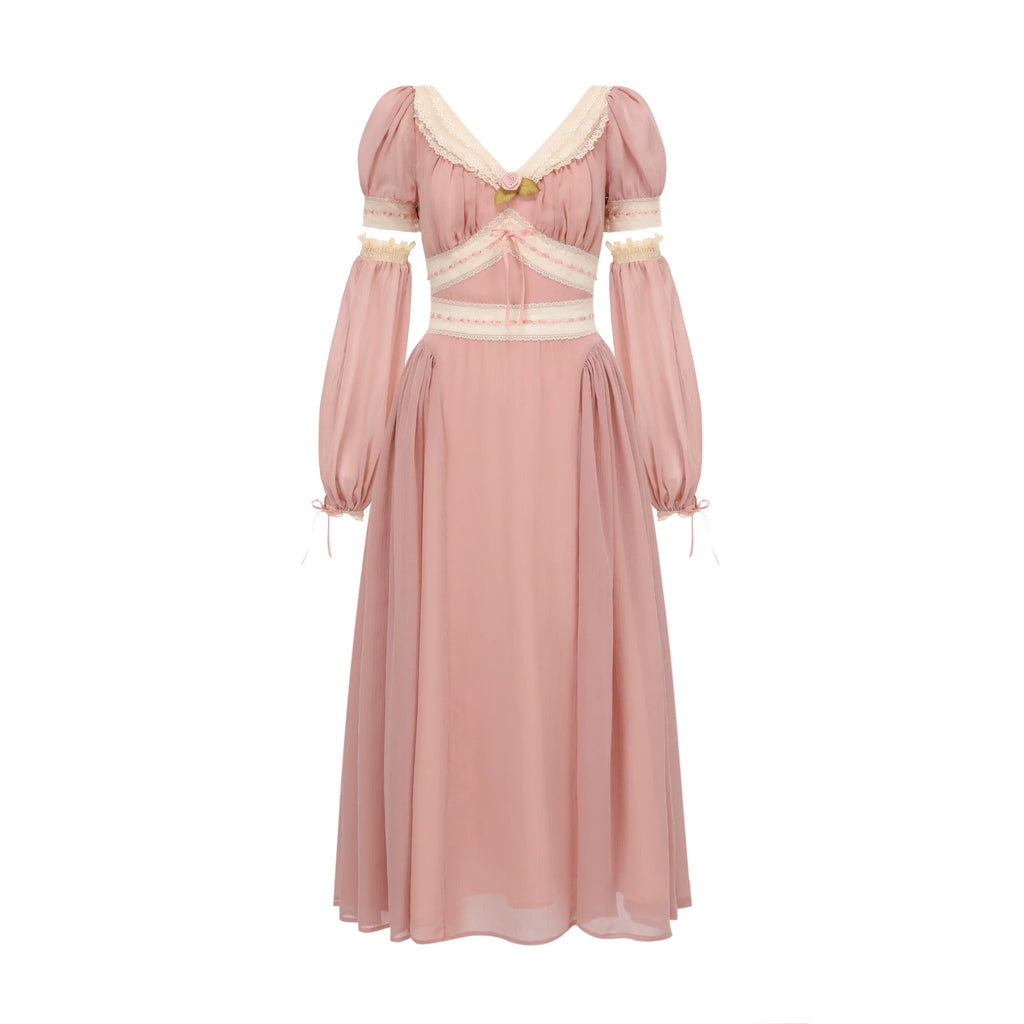 French Vintage Romantic Lace Dress