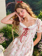 Audrey Garden Corset Floral Maxi Dress