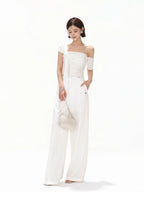 Minimalist Draped One-Shoulder Knit Top