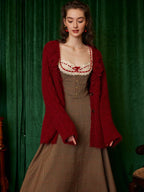 Hand-Crocheted Wool Knit Cardigan