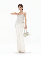 Versatile Queen Low-Rise Flared Trousers