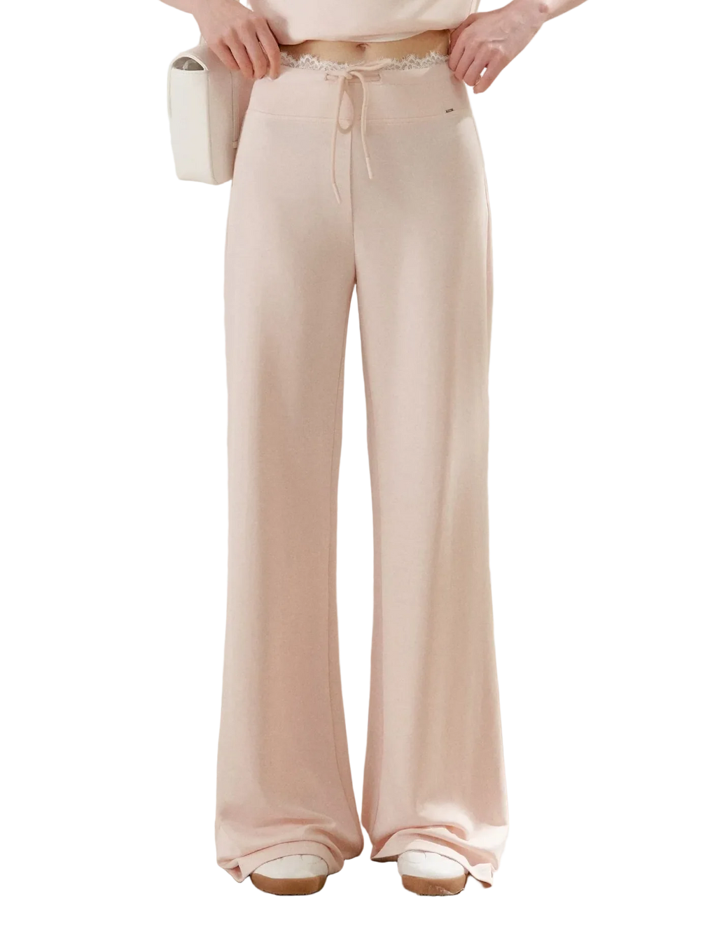 Airy Layered Lace Drawstring Pants