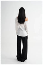 Waist-Cinching Fitted Long Sleeve T-Shirt