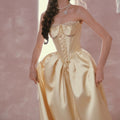 French Satin Lace Corset Princess Dress