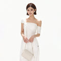 Minimalist Draped One-Shoulder Knit Top