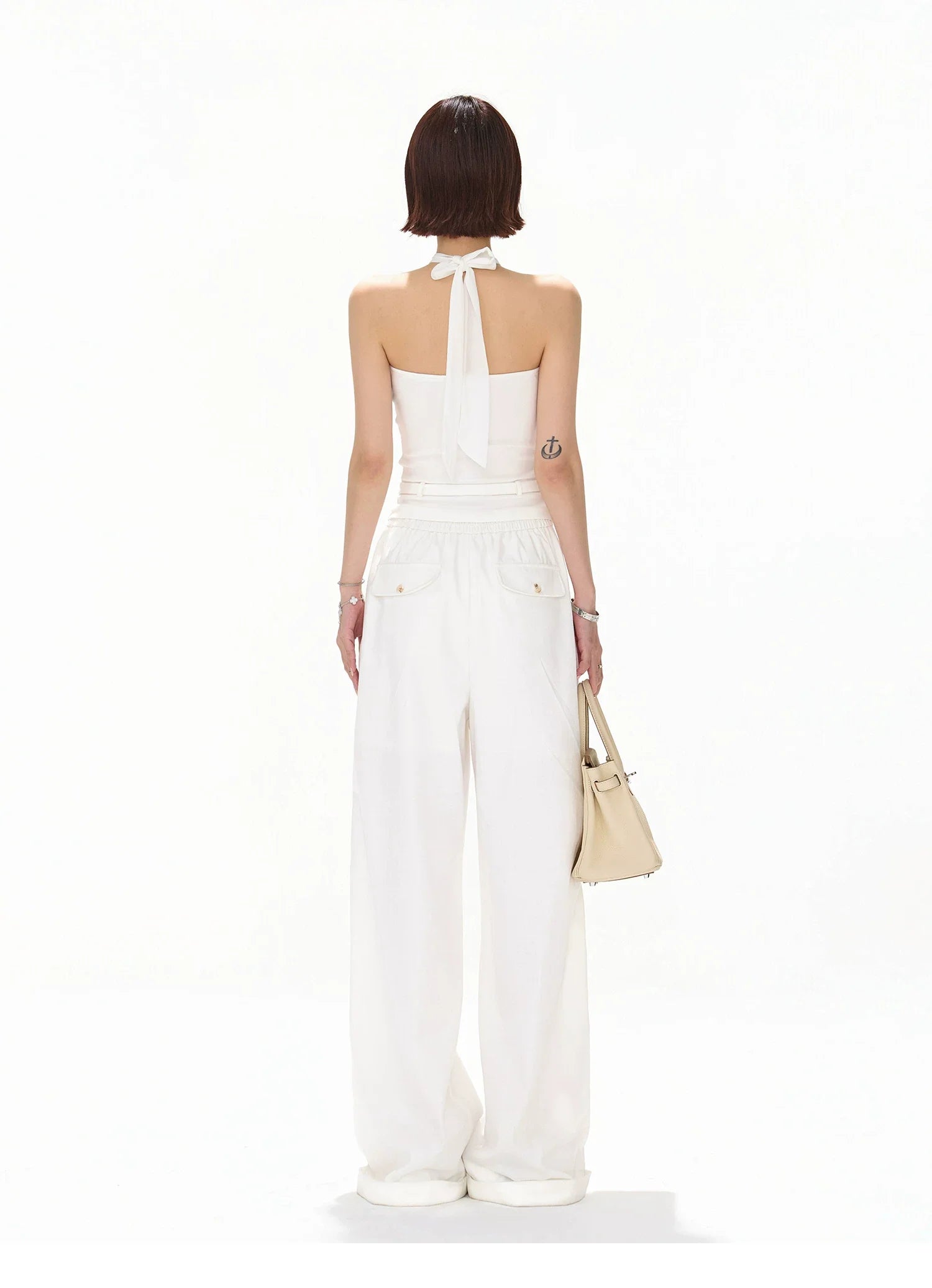 Relaxed Linen-Blend Wide-Leg Trousers