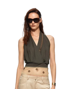Acetate Beaded Halter Top