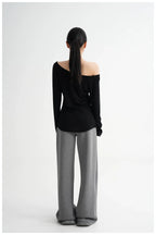 Waist-Cinching Fitted Long Sleeve T-Shirt
