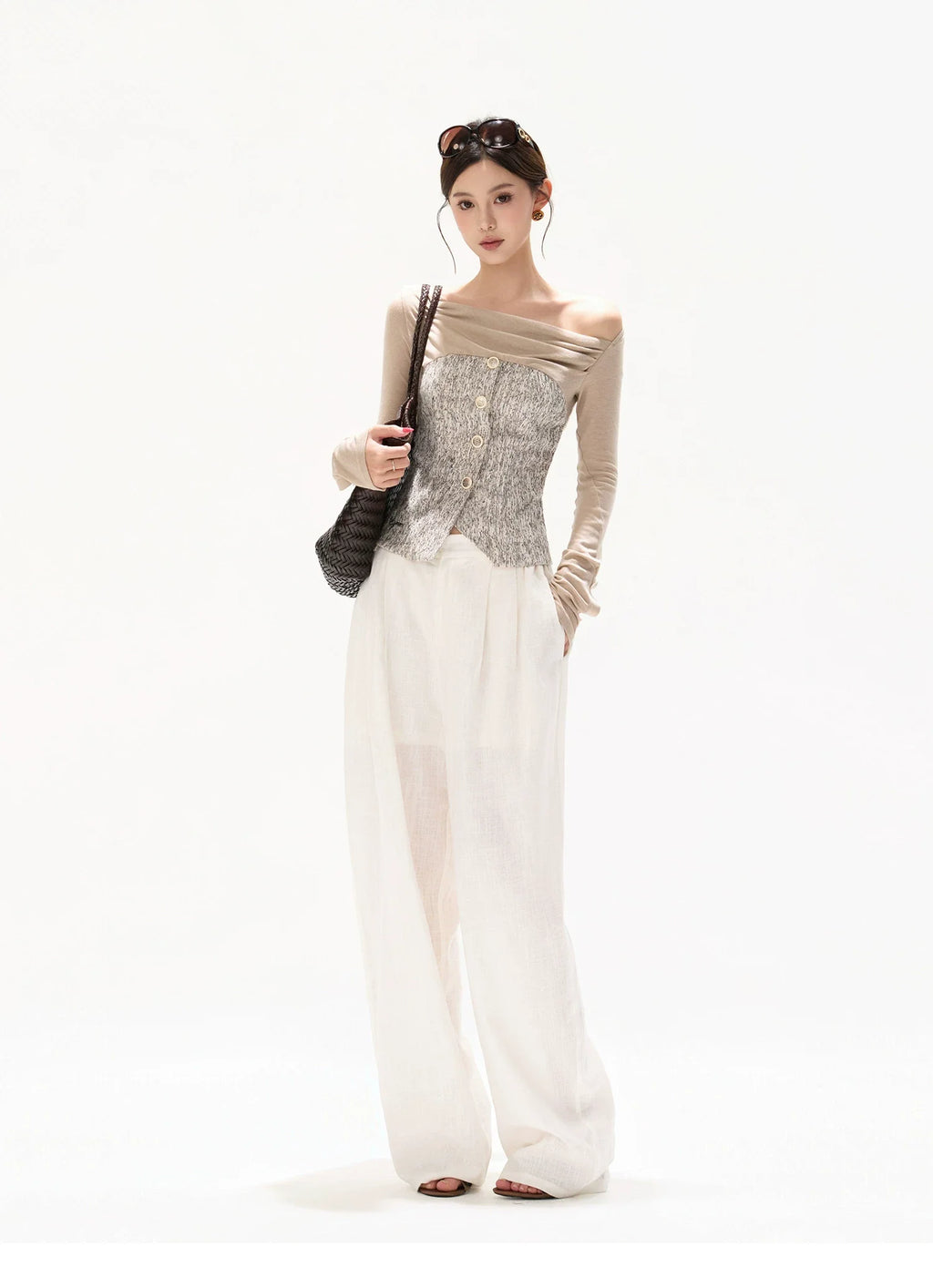 Knit Off-Shoulder Top & A-Line Mini Skirt Set