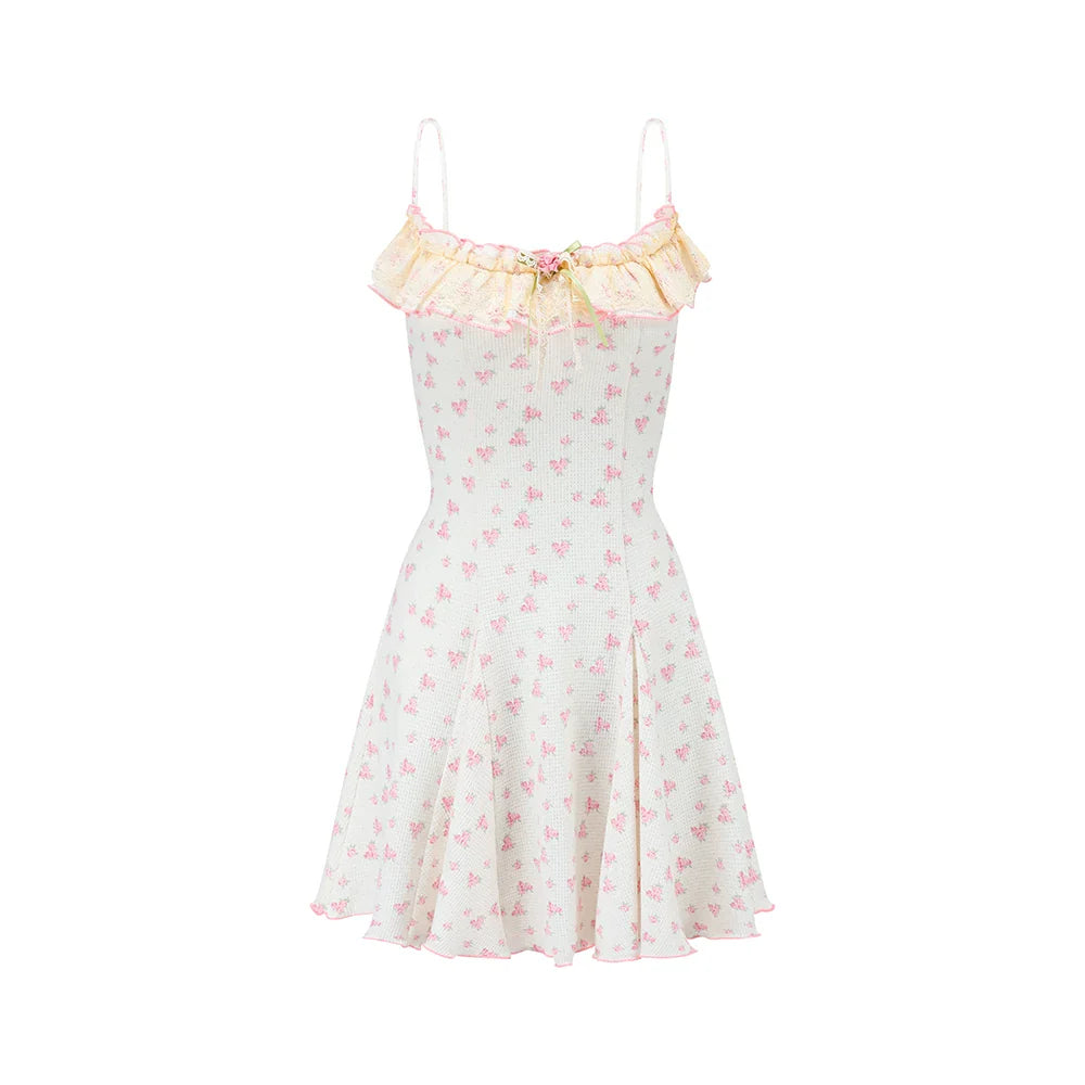 Rose Petite Florist Knit Dress & Cardigan Set
