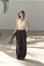 High-Stretch Lace Backless Camisole