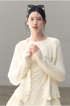 Wool-Blend Waist-Cinched Fitted Dress
