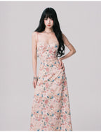 Floral French Vacation Slip Maxi Dress