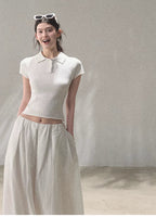 Journey Linen Polo Knit T-Shirt