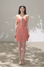 Bohemian Floral Print Waist-Cinched Sleeveless Slip Dress