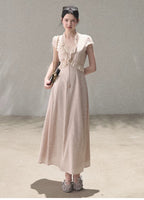 Lyocell Linen Tie-Waist Dress