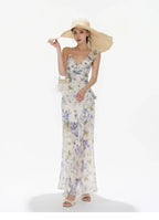 Morning Glory Dream Ruffle Chiffon Maxi Dress