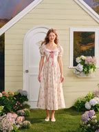 Audrey Garden Corset Floral Maxi Dress