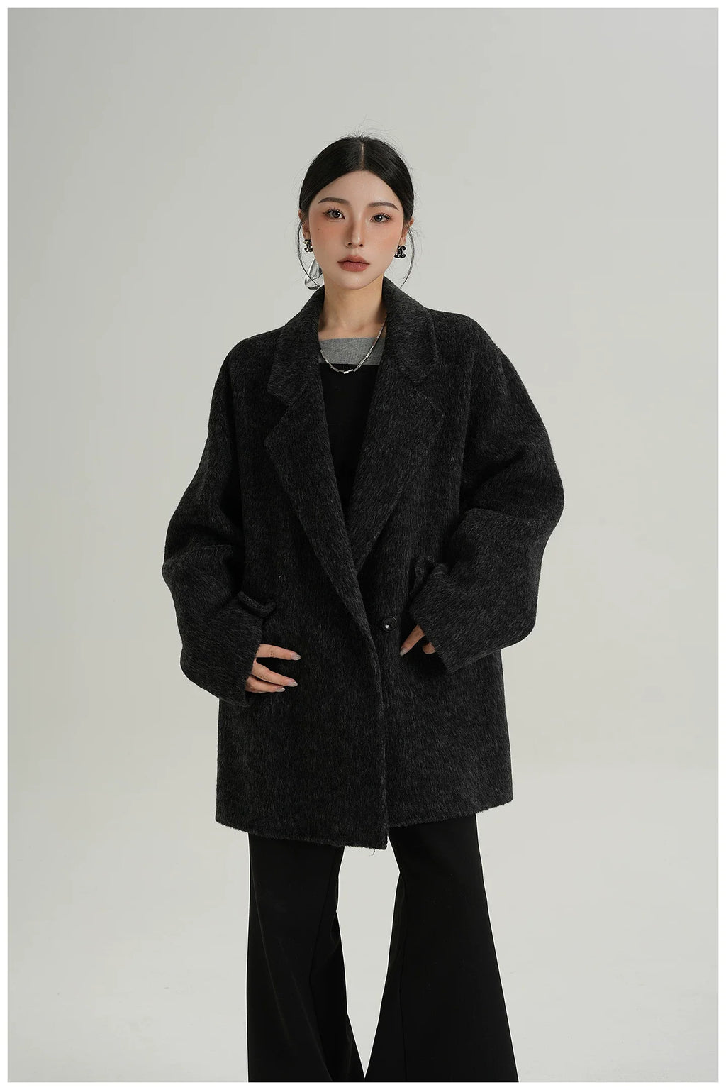 Relaxed-Fit Mid-Length Wool Blazer