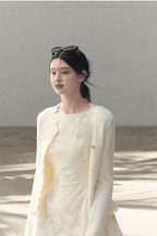 Wool-Blend Waist-Cinched Fitted Dress