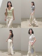 Pure Cotton Graphic Print Relaxed Pants