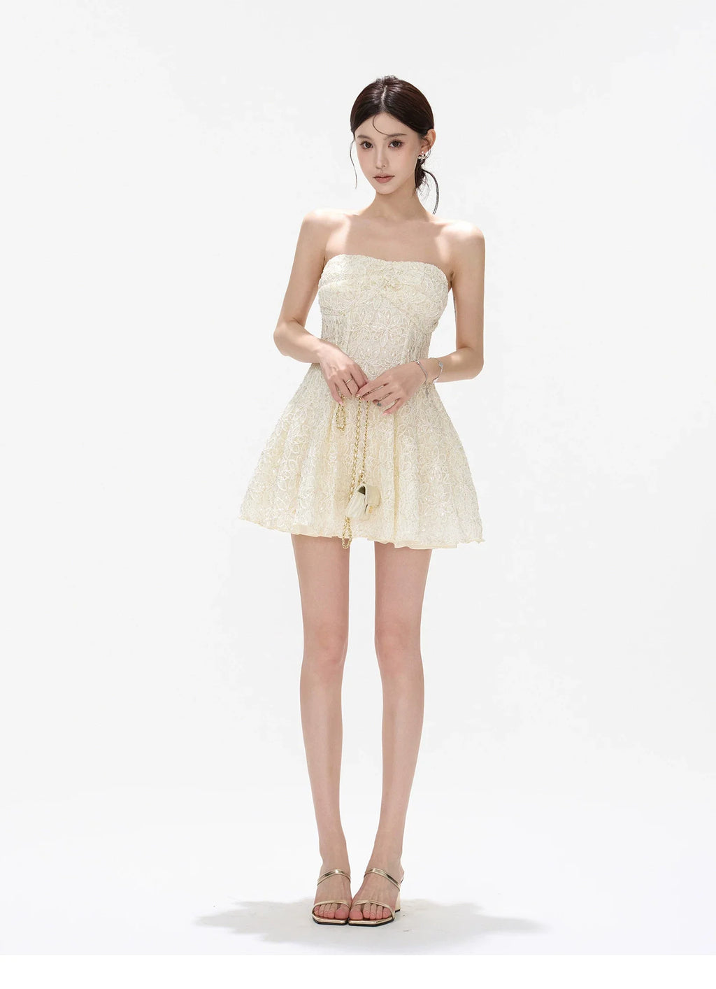 Seine Garden Embroidered Lace Mini Dress