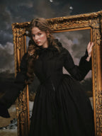 French Tailored Long Black Down Coat