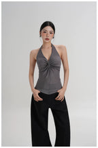 Silk-Blend Draped Halterneck Camisole