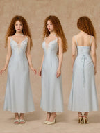 Moonlit Tide Lace Splice Princess Slip Dress