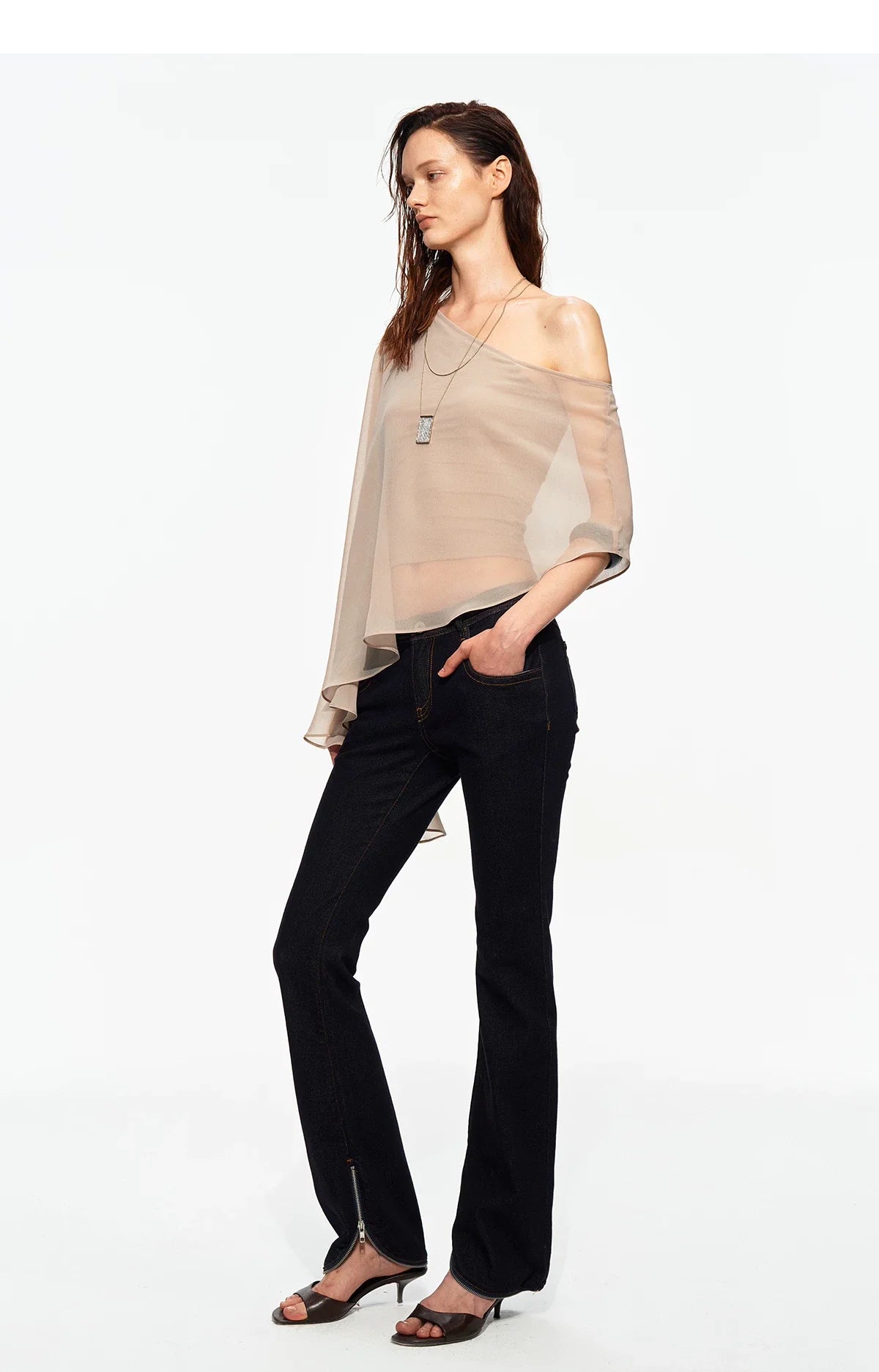 R2 Zip Hem Denim Jeans
