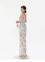 Morning Glory Dream Ruffle Chiffon Maxi Dress