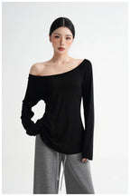 Waist-Cinching Fitted Long Sleeve T-Shirt
