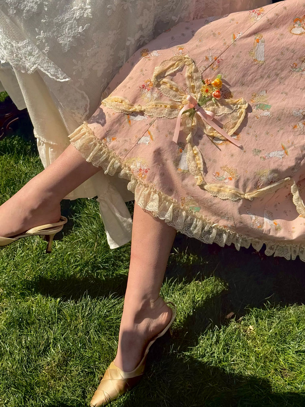 Daisy Kite French Vintage Floral Lace Dress