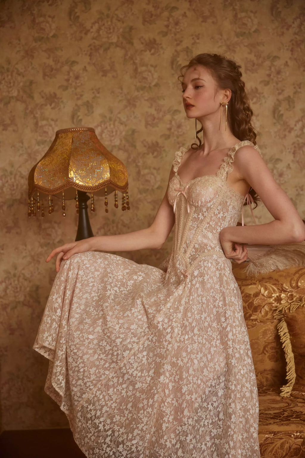 French Heiress Lace Corset Slip Dress