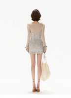 Knit Off-Shoulder Top & A-Line Mini Skirt Set