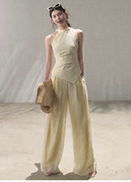 Afterglow waist-cinching Halter Camisole