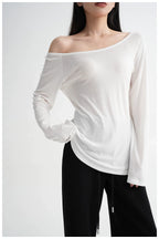 Waist-Cinching Fitted Long Sleeve T-Shirt