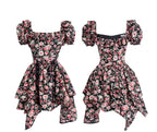 Lace-Up Asymmetric Waist-Defined Dress
