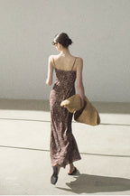 Bohemian Floral Print Waist-Cinched Sleeveless Slip Dress
