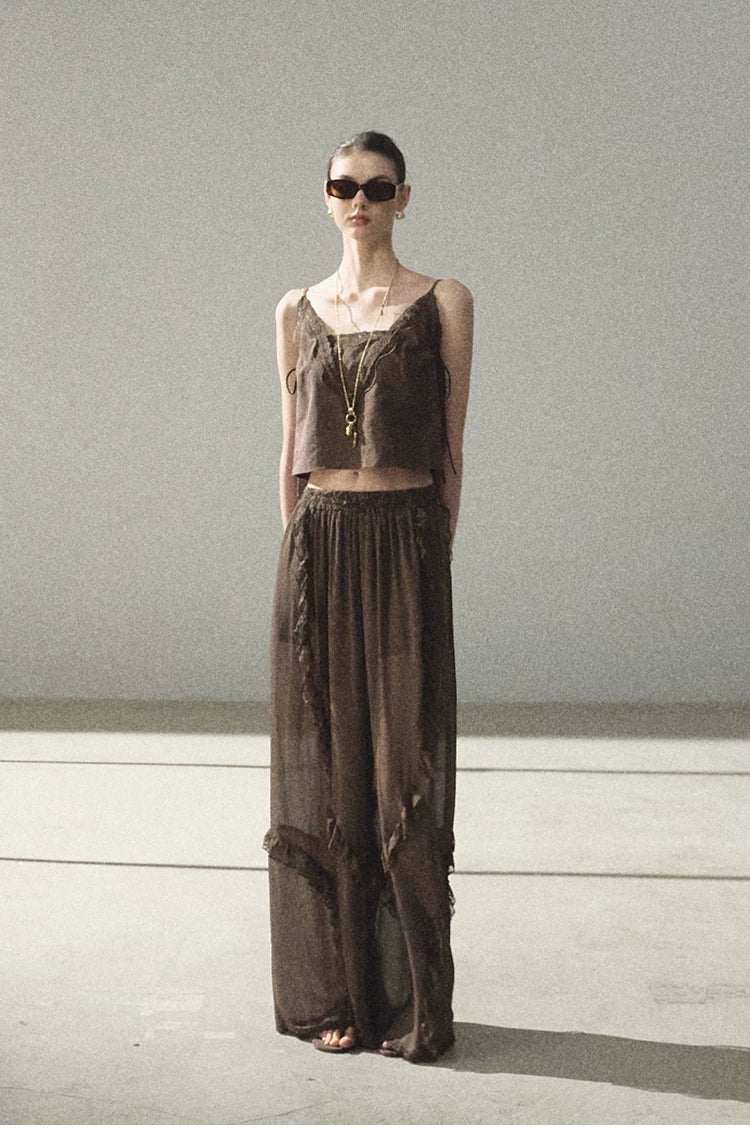 Lyocell Linen Camisole & Relaxed Trousers Set