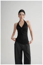 Silk-Blend Draped Halterneck Camisole