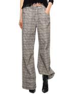 Plaid Tweed Wide Jeans