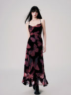 Backless New Chinese Slip Maxi Dress