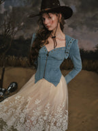 Denim Knight Structured French Denim Corset