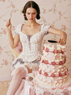 French Sweet Convertible White Short Dress