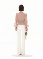 Luminous Nouveau Ruffle Chiffon Blouse